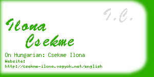 ilona csekme business card